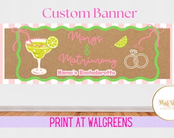 Margs & Matrimony Bachelorette Banner | Fiesta Bridal Shower Decor (Digital Download)
