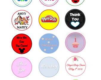 Baby Food Jar Circle Lid Labels (Customized)