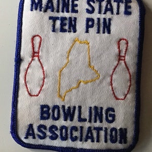 Nice (but used) Maine State Ten Pin Bowling Association cloth patch