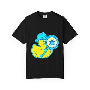 Funny Developer Debug T Shirt,Rubber Duck Debugging Tee, Junior Engineer Gift Funny, Neon Science Geek Merc