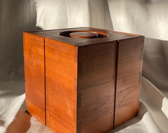 Seau à glace MCM vintage en teck, Kalmar, 1960