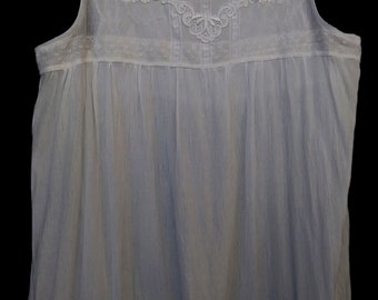 white cotton gauze nightgown