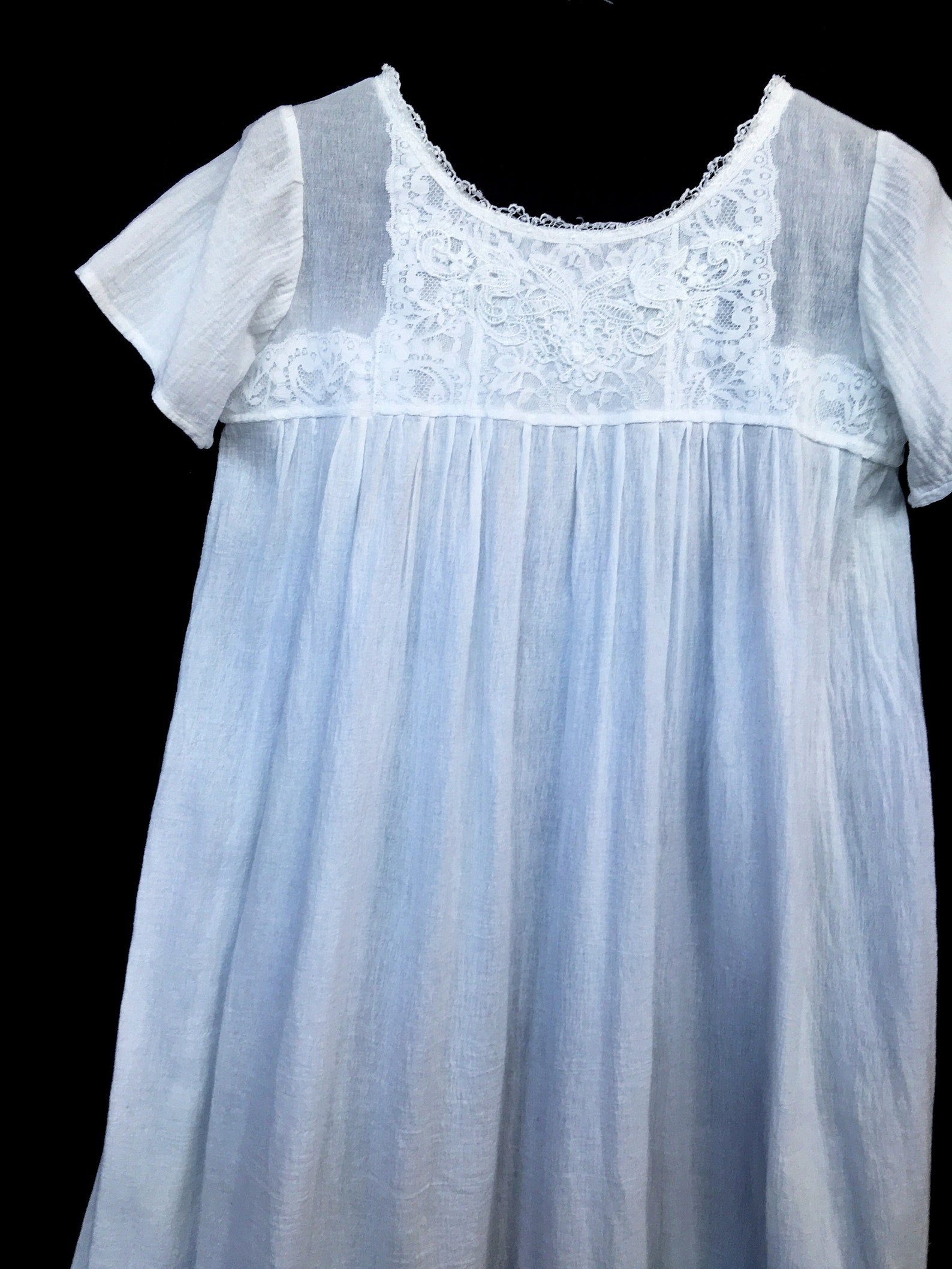 NG111 Womens Handmade New White Cotton Gauze Nightgown Size Etsy