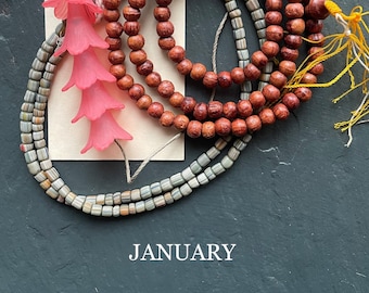 January Deal - Includes Rosewood Beads Indonesian Glass Beads and Lucite Flowers