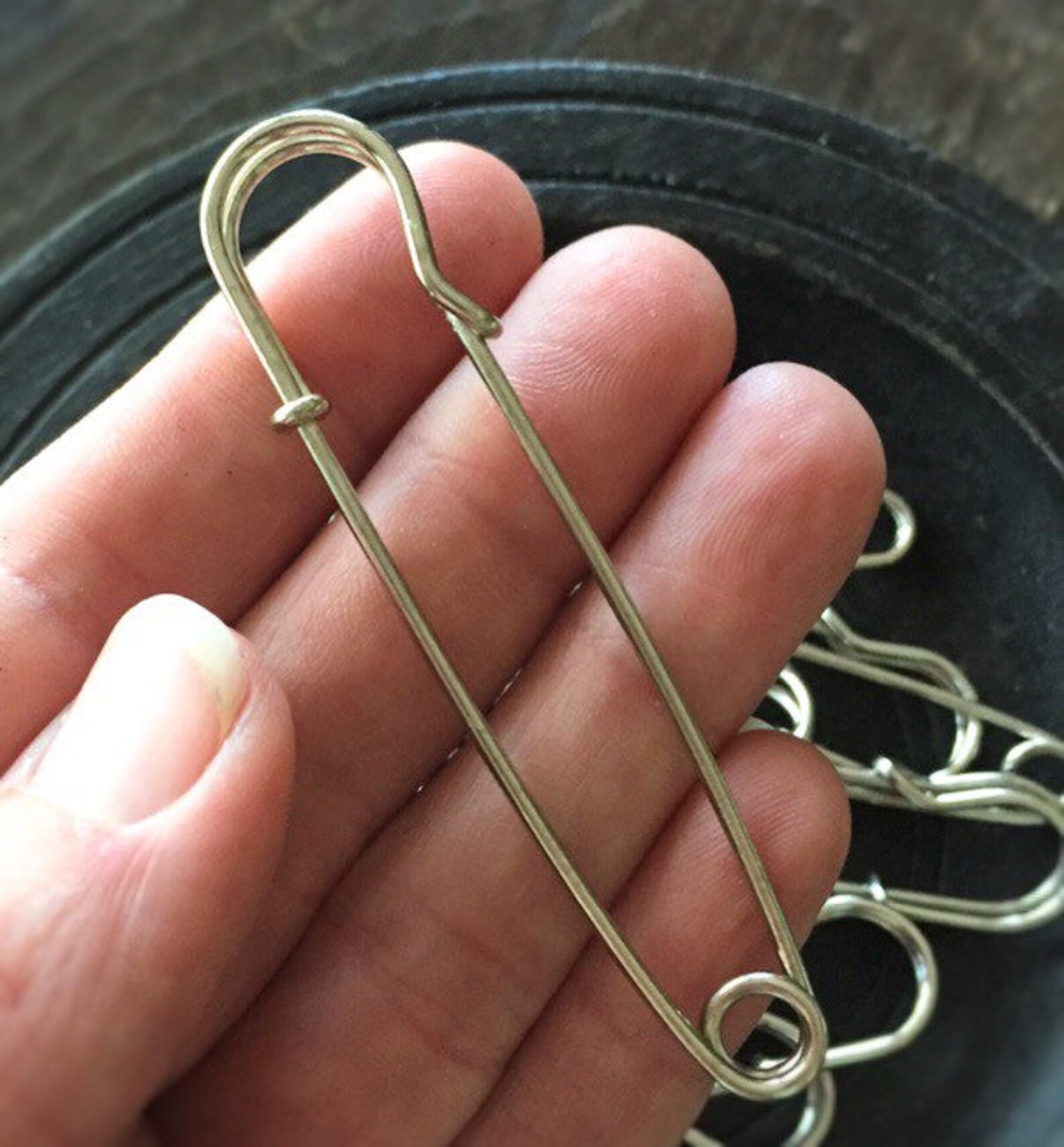 Extra Large 3 in. 70mm Silver Safety Pins Kilt Pins Etsy