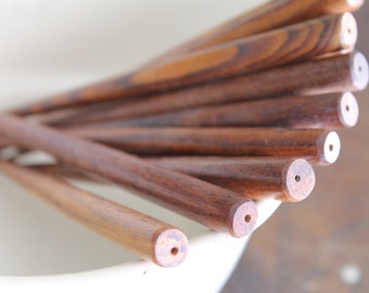 Canterbury Wooden Hairsticks - Beadable 6" Solid Wood - Hair Stick Shawl Pin Hair Fork Shawl Stick