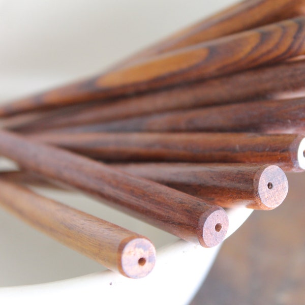 Épingles à cheveux en bois Canterbury - Perles 15 cm (6 po.) en bois massif - Épingle à châle, fourche à cheveux, bâton de châle