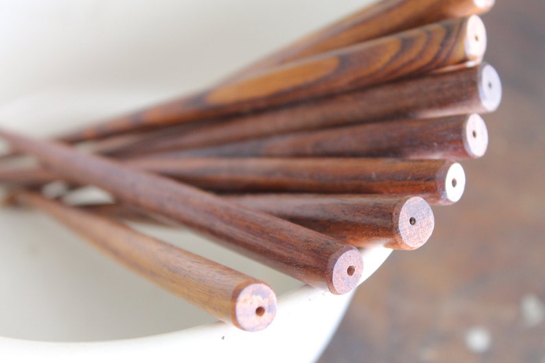 Canterbury Wooden Hairsticks Beadable 6 Solid Wood Hair Stick Shawl Pin Hair Fork Shawl Stick image 1