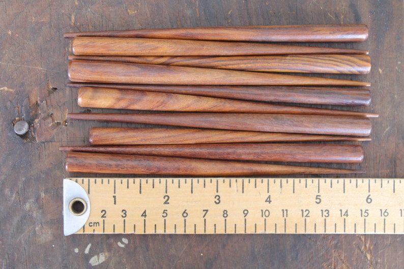 Canterbury Wooden Hairsticks Beadable 6 Solid Wood Hair Stick Shawl Pin Hair Fork Shawl Stick image 5