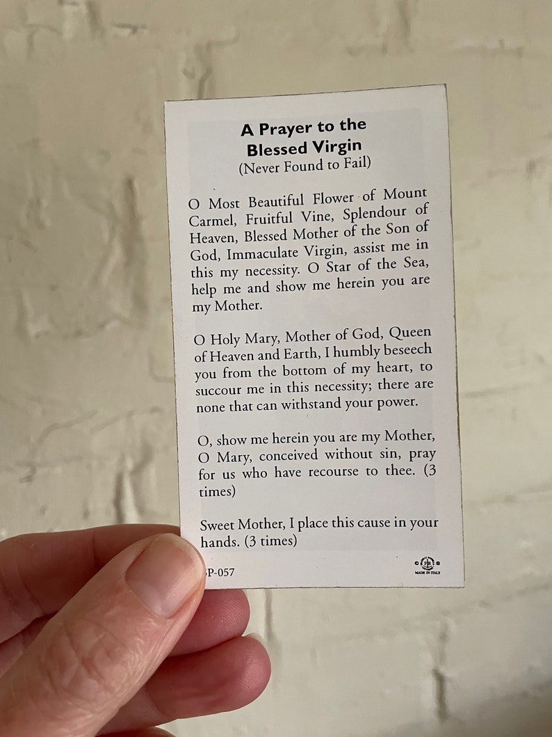 Our Lady of Mount Carmel - Blessed Virgin Mary - Catholic Holy Prayer ...