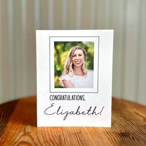 Carte de félicitations avec photo personnalisée, carte de félicitations personnalisée, carte de félicitations avec photo, cadeau de félicitations avec photo, carte de nouvel emploi