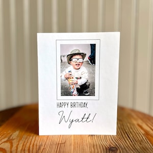 Carte d'anniversaire photo personnalisée, Carte d'anniversaire personnalisée, Carte d'anniversaire photo, Cadeau d'anniversaire photo, Carte d'anniversaire photo