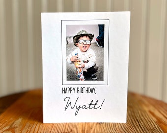 Custom Photo Birthday Card, Personalized Birthday Card, Picture Birthday Card, Photo Birthday Gift, Photo Birthday Card