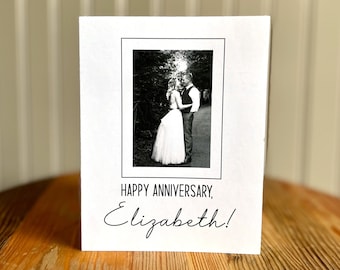 Custom Photo Anniversary Card, Personalized Anniversary Card, Picture Anniversary Card, Photo Anniversary Gift, Custom Anniversary Gift