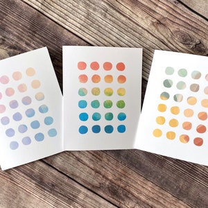 Zestaw pustych kartek z notatkami Rainbow Dots | Zestaw pustych kartek z notatkami Boho Dots | Zestaw pustych kartek z notatkami Pastel Dots | Zestaw 6 sztuk