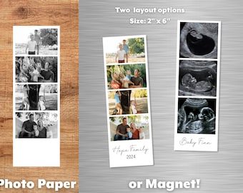 Custom Photo Booth Strip Magnet | Personalized Photostrip Print | Custom Photo Magnet | Wedding Favors | Custom Gift | Custom Magnet