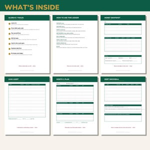 90 Day Budget Planner Printable, Debt Snowball Tracker & Daily Spending Log PDF, Broke-Breaker Ledger by Gloria Vance, Instant Download image 2