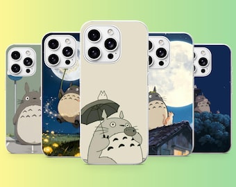Funda para teléfono Totoro Ghibli para iPhone 17Pro, 16, 15, 14, 13, 12, Samsung S26, S25, S24, S23Fe, A16, A56, Pixel 10, 9Pro