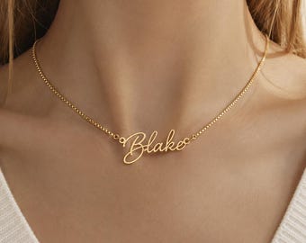 Collar con nombre personalizado para mujer • Oro personalizado • Collar con nombre en plata • Estilo minimalista