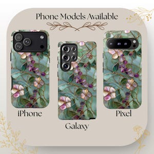 Wildflower Mosaic Stained Glass MagSafe Phone Case Artful Wildflower Botanical Phone Case iPhone 17 16 15 14 Pro Samsung s26 s25 s24 s23 image 10