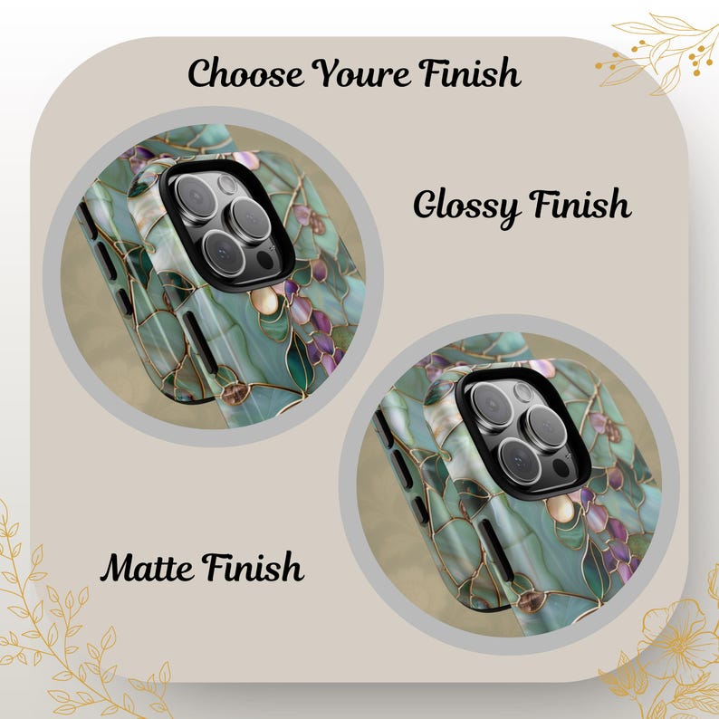Wildflower Mosaic Stained Glass MagSafe Phone Case Artful Wildflower Botanical Phone Case iPhone 17 16 15 14 Pro Samsung s26 s25 s24 s23 image 9