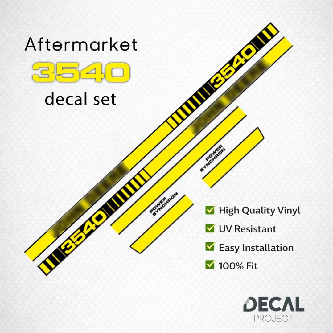JD 3540 Decal Kit – Aftermarket Tractor Stickers – Power Synchron Set ...