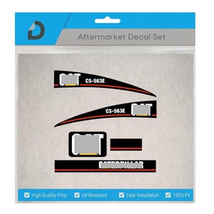 Nachrüst-Aufklebersatz kompatibel mit dem Vibrations-Bodenverdichtungs-Kit CS-563E