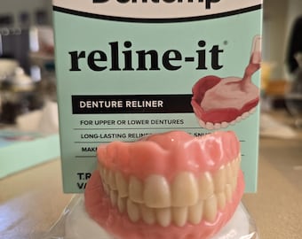 READY TO WEAR 3D Printed Dental Lab Precision denture reline kit, Immediate Temp Upper& Lower (Medium)