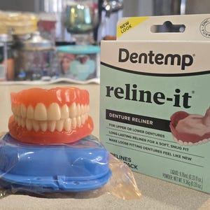 READY TO WEAR 3D Printed Dentures:Upper and Lower Small Adult Fit with reline kit, Dental Lab Precision
