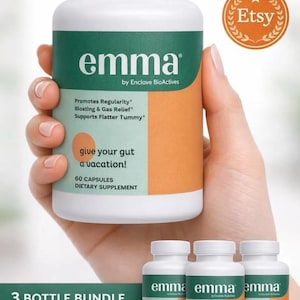 3 Pack Emma Gut Health Support Supplement – Digestive Wellness Capsules