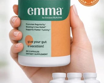 3 Pack Emma Gut Health Support Supplement – Digestive Wellness Capsules