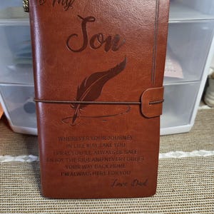Leatherbound Traveler's Notebook for Son