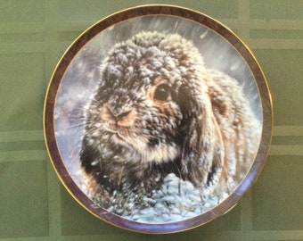 Bunny Tales Plate / Snow Bunny / Bradford Exchange / Collector Plate