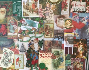 Traditional Christmas Holiday Ephemera Journal Paper Pack