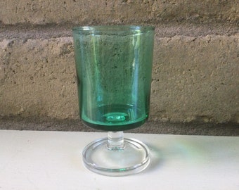 Luminarc Cavalier Green Glass Sherry / Apertif Glasses