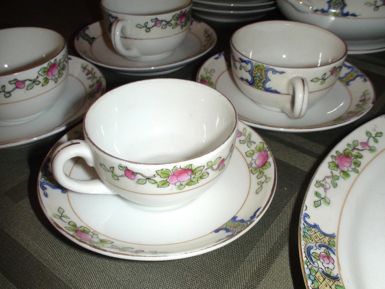 RARE Vintage Noritake Japan Children's Tea Party Set Rose Etsy