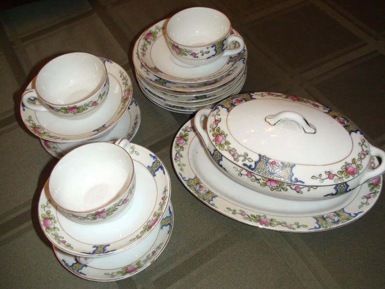 RARE Vintage Noritake Japan Children's Tea Party Set Rose Etsy