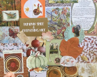 Fall / Autumn / Harvest / Thanksgiving Ephemera Scrapbook Lot 1