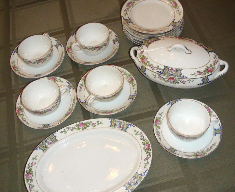RARE Vintage Noritake Japan Children's Tea Party Set Rose Etsy
