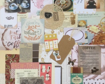 Coffee Tea Ephemera Cozy Scrapbook Junk Journal Lot