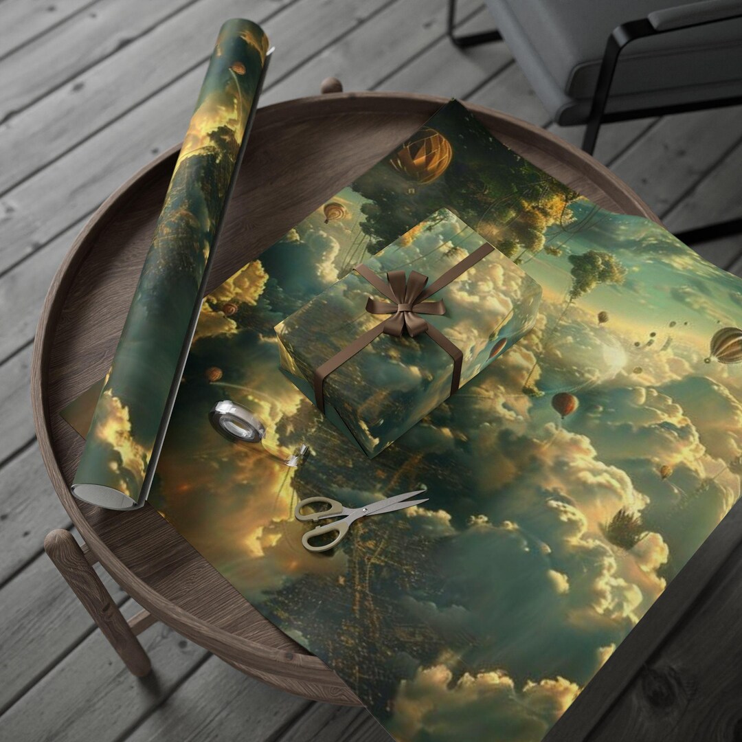 Adventures in the Clouds Wrapping Papers, Unique Gift Wrap, Christmas ...