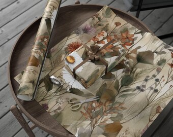 Woodland Petal Fade Wrapping Papers, Unique Gift Wrap, Christmas Essential Wrapping Paper, Wrapping Paper Roll, Holiday Must Have