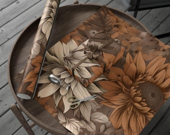 Boho Bloom Dust-inpakpapier, unieke cadeauverpakking, essentieel inpakpapier voor kerst, inpakpapierrol, vakantie must-have