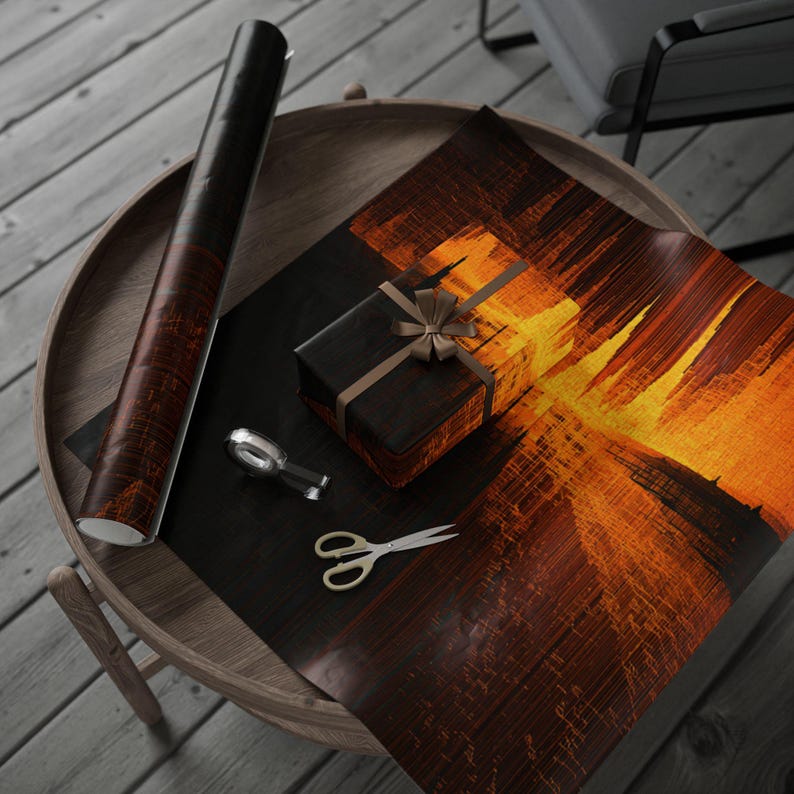 Papel de regalo Code Canyon Rift, envoltorio único, papel de regalo navideño imprescindible, rollo de papel de regalo, imprescindible para las fiestas. imagen 1