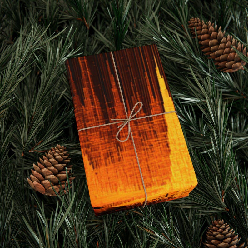 Papel de regalo Code Canyon Rift, envoltorio único, papel de regalo navideño imprescindible, rollo de papel de regalo, imprescindible para las fiestas. imagen 4