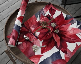 Feestelijke kerstster inpakpapier, unieke cadeauverpakking, essentieel inpakpapier voor kerst, inpakpapierrol, vakantie must-have