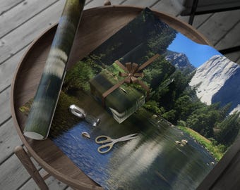 Yosemite National Park Wrapping Papers, Unique Gift Wrap, Christmas Essential Wrapping Paper, Wrapping Paper Roll, Holiday Must Have