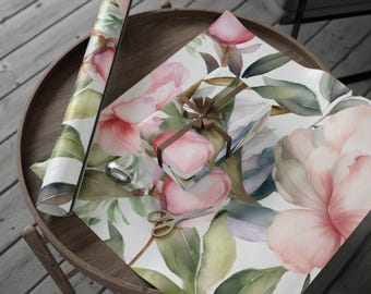 Inpakpapier met bloemen, unieke cadeauverpakking, essentieel inpakpapier voor kerst, inpakpapierrol, vakantie must-have