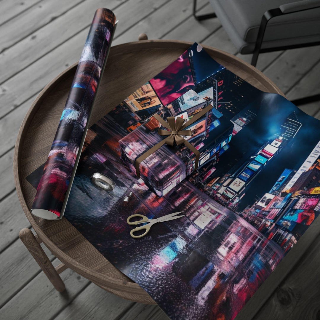 Wrapping Paper Time Times Square Wrapping Papers, Unique Gift Wrap, Christmas Essential ...