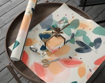 Drijvend inpakpapier met bloemblaadje, unieke cadeauverpakking, inpakpapier voor kerstmis, inpakpapierrol, musthave voor de vakantie